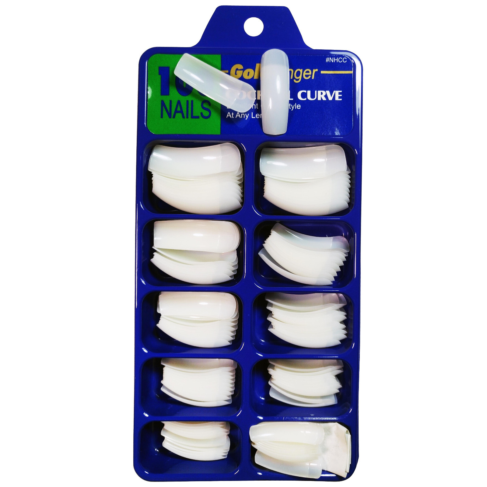 COCKTAIL CURVE Acrylic False Nail Tips 100pcs Original French Artifical Curved