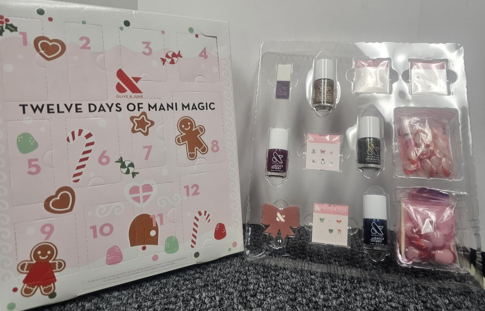 3 X Olive & June 12 Days Of Mani Magic Advent Calendar BRAND NEW – THREE SETS
