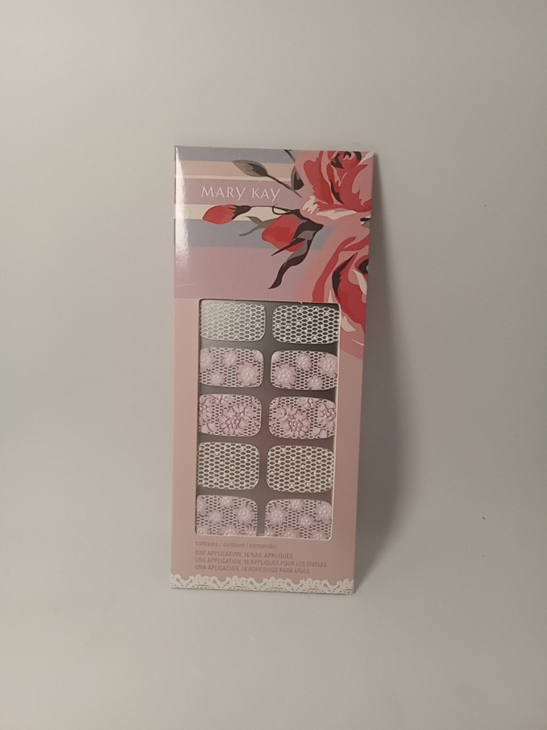 Mary Kay Nail Appliques Fingernail Stickers Into the Garden Flowers Pink & White