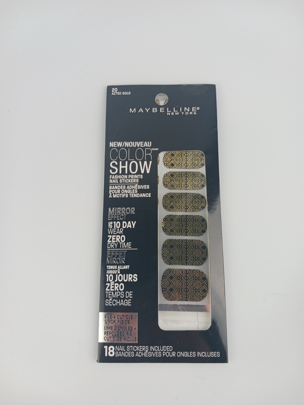 5 PACK MAYBELLINE COLOR SHOW FASHION PRINT 18 NAIL STICKERS 30,60,70,80,20