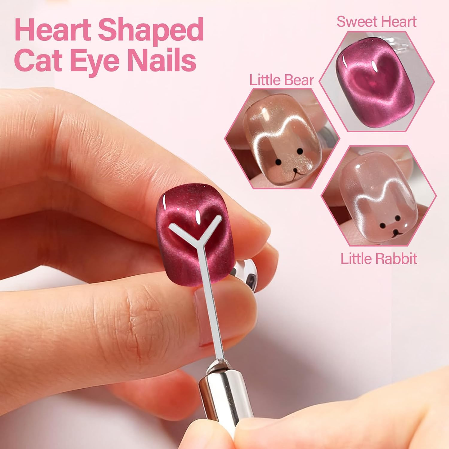 Cateye Magnet Set for Nails 5D Automatic U-Shaped Nail Magnet Tool | 3 in 1 Magn