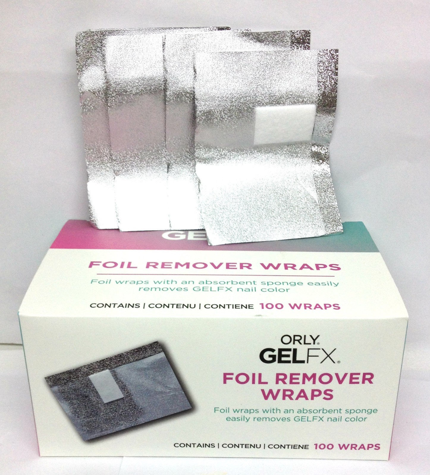 ORLY GELFX Nail – FOIL REMOVER WRAP – 100 Wraps/Pack #33100