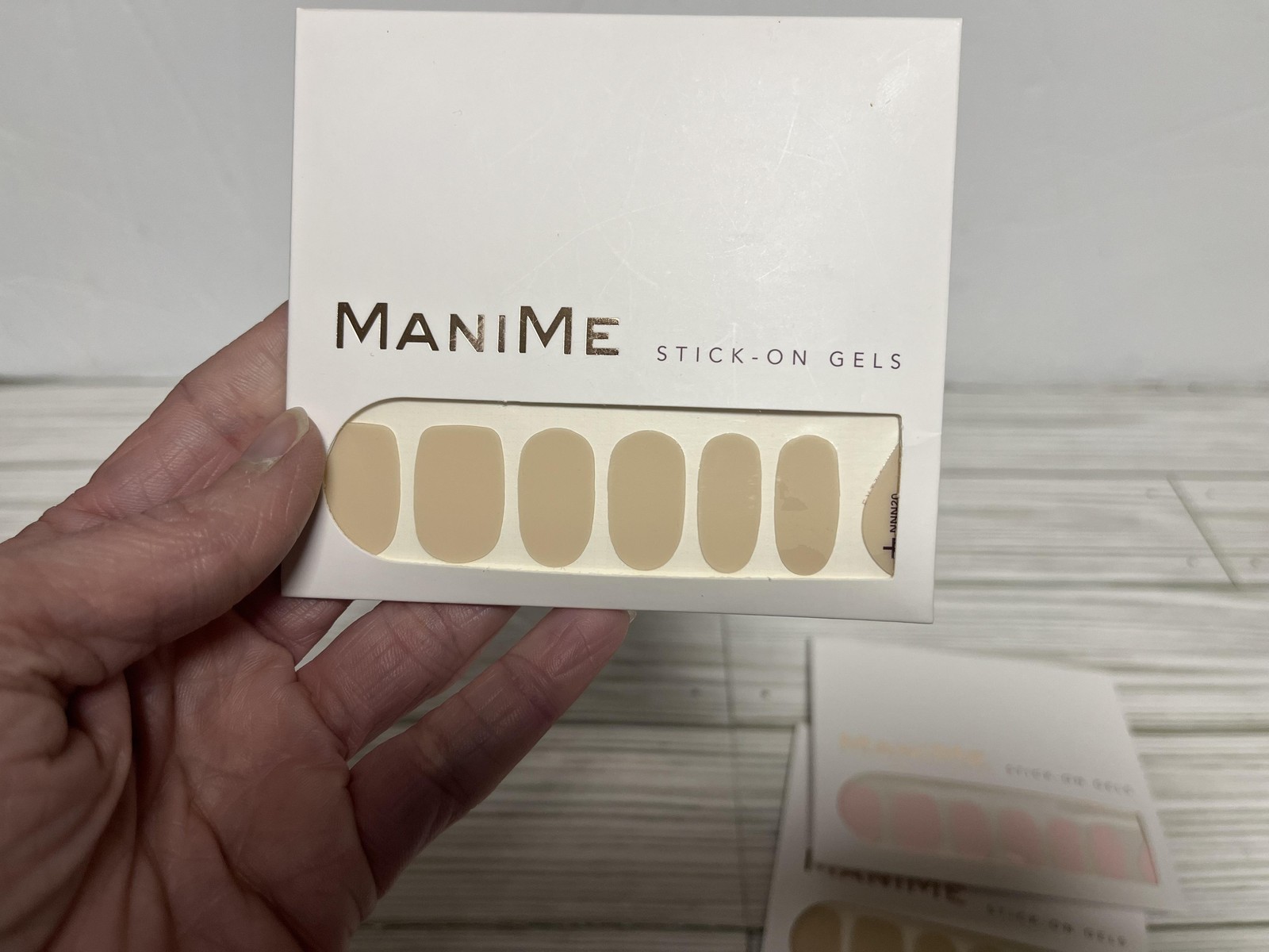 ManiMe Stick-On Gels Press-On Nails Lot 3 Nude Pink Beige Vegan Cruelty-Free