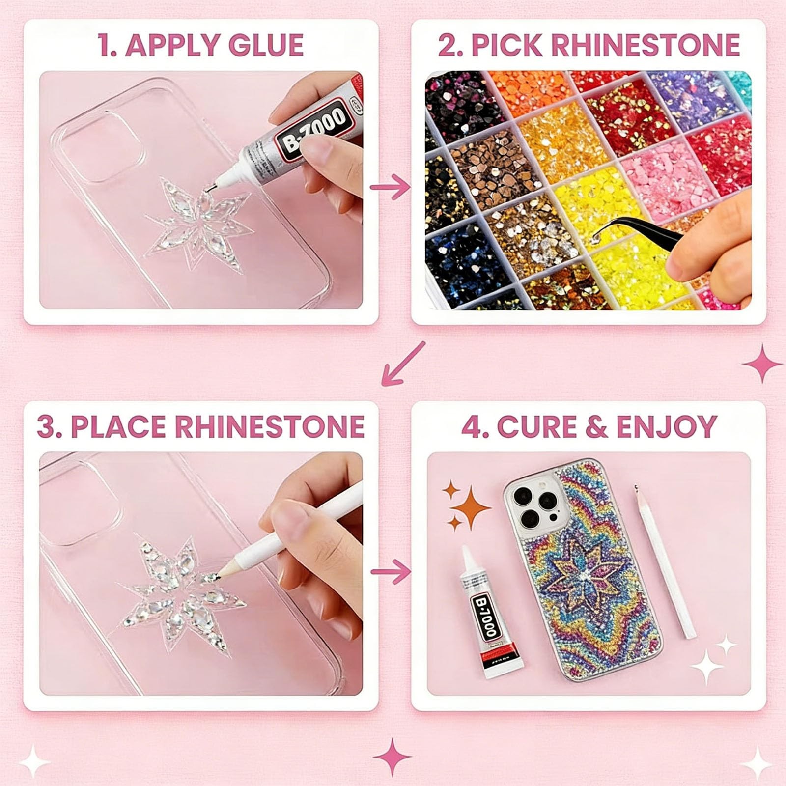 50000+Pcs Resin Jelly Rhinestones for Bedazzling,40 Colors 3mm Flatback Gems …
