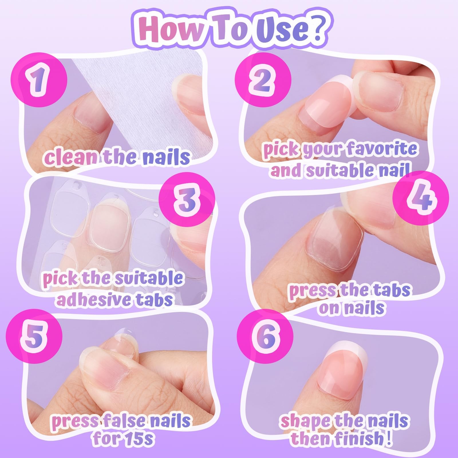 Press On Nails 12 Style 6 Sheet 3D Rhinestone Mermaid Colorful Nail Art Kit