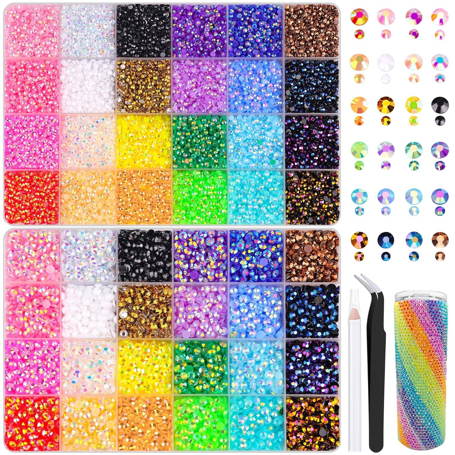 Jelly Rhinestones – 30600pcs Multicolor Flatback Gems for Crafting Elegance