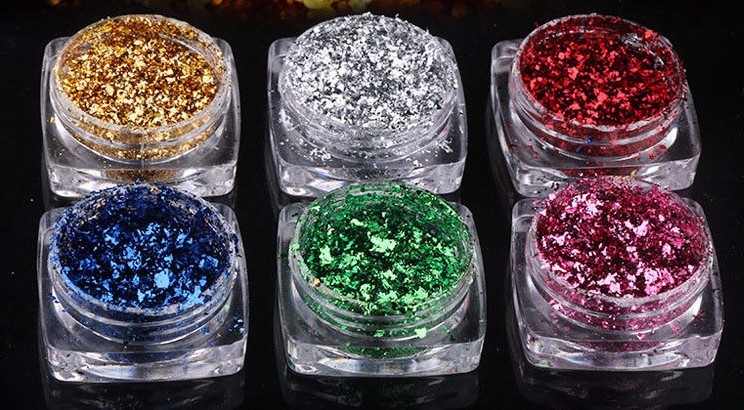 Nail Mirror Flakes Magic Foil Chrome Metallic Powder Shiny Sequins Decoration