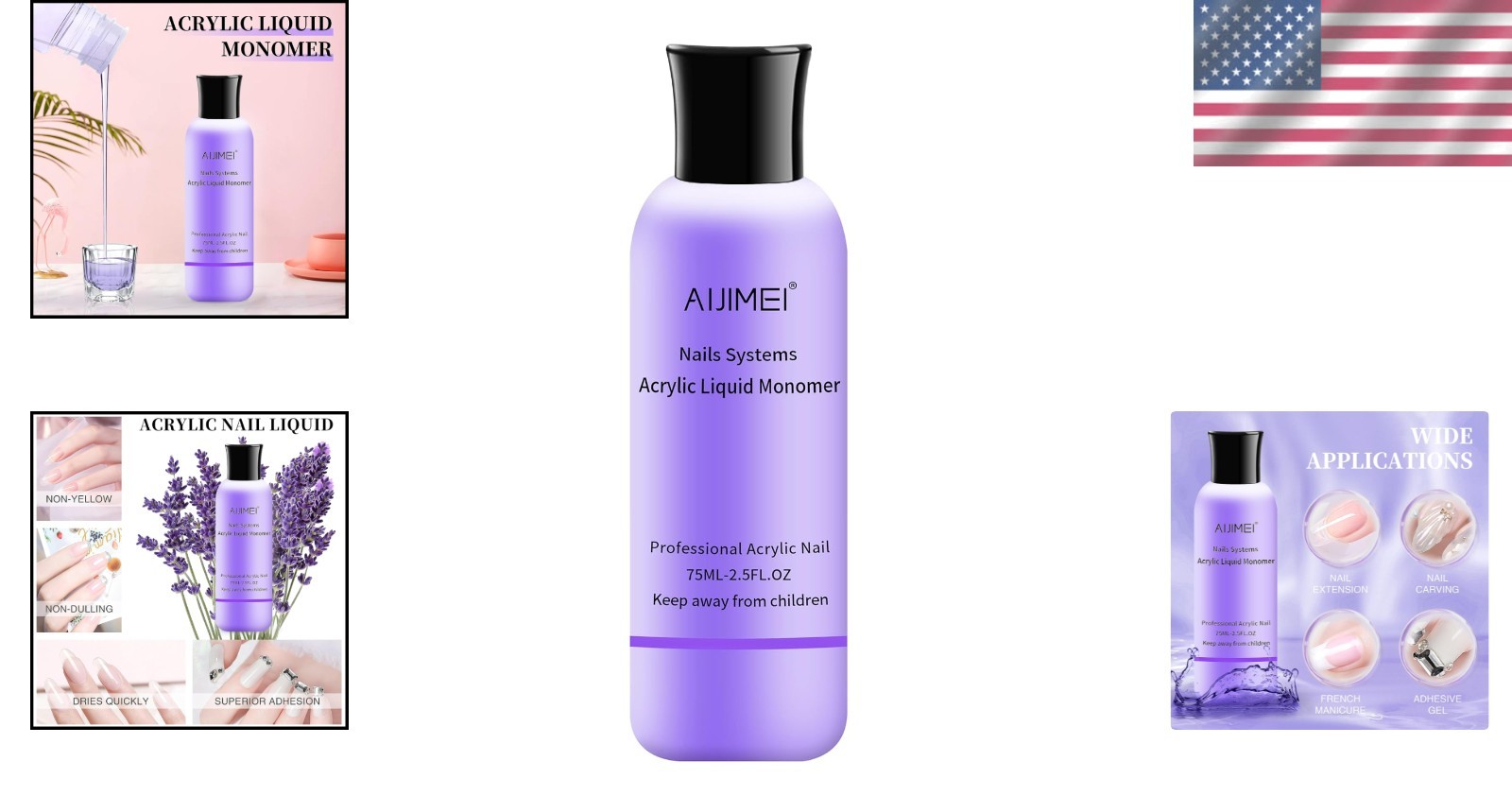 Acrylic Nail Liquid Monomer 75ml – Salon-Quality Adhesion & Non-Yellowing