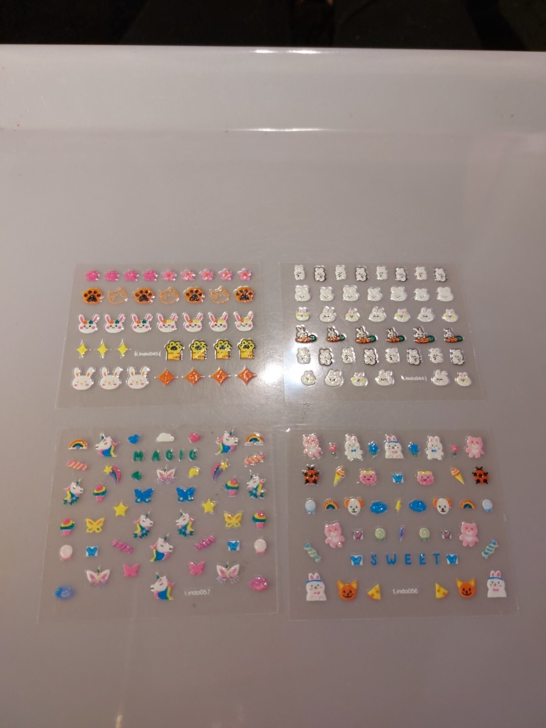 4 X Small Sheets Of Cute Nail Art Stickers (Dn226) New