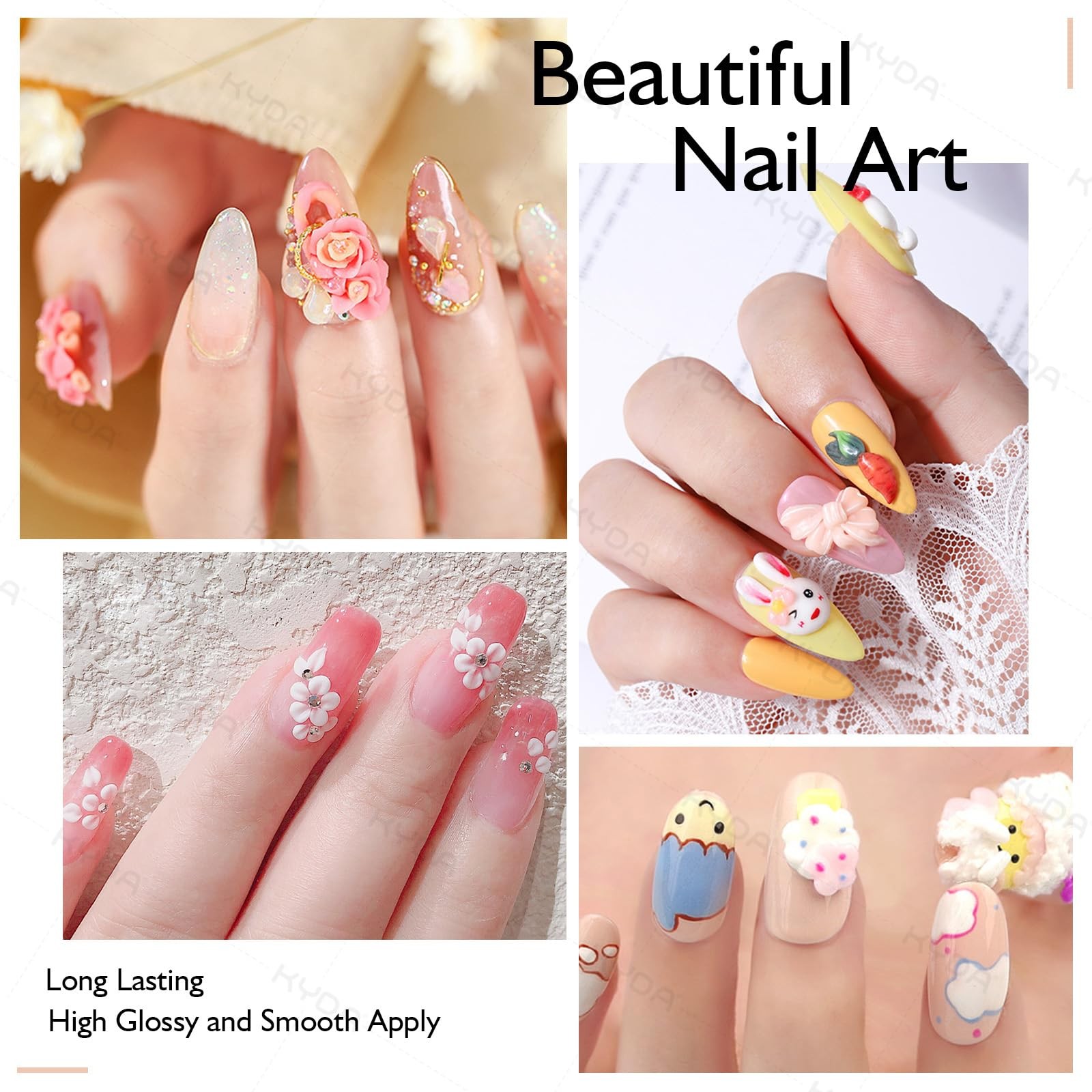 Ownest 12 Colors Sculpture Painting Nail Gel Set,3D Nail Carved Gel Sculpture…