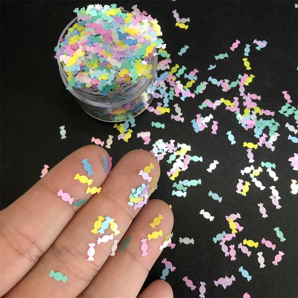 10 Grams Colorful Mix Candy Shape Glitter Sequins Festival Makeup Nail Arts