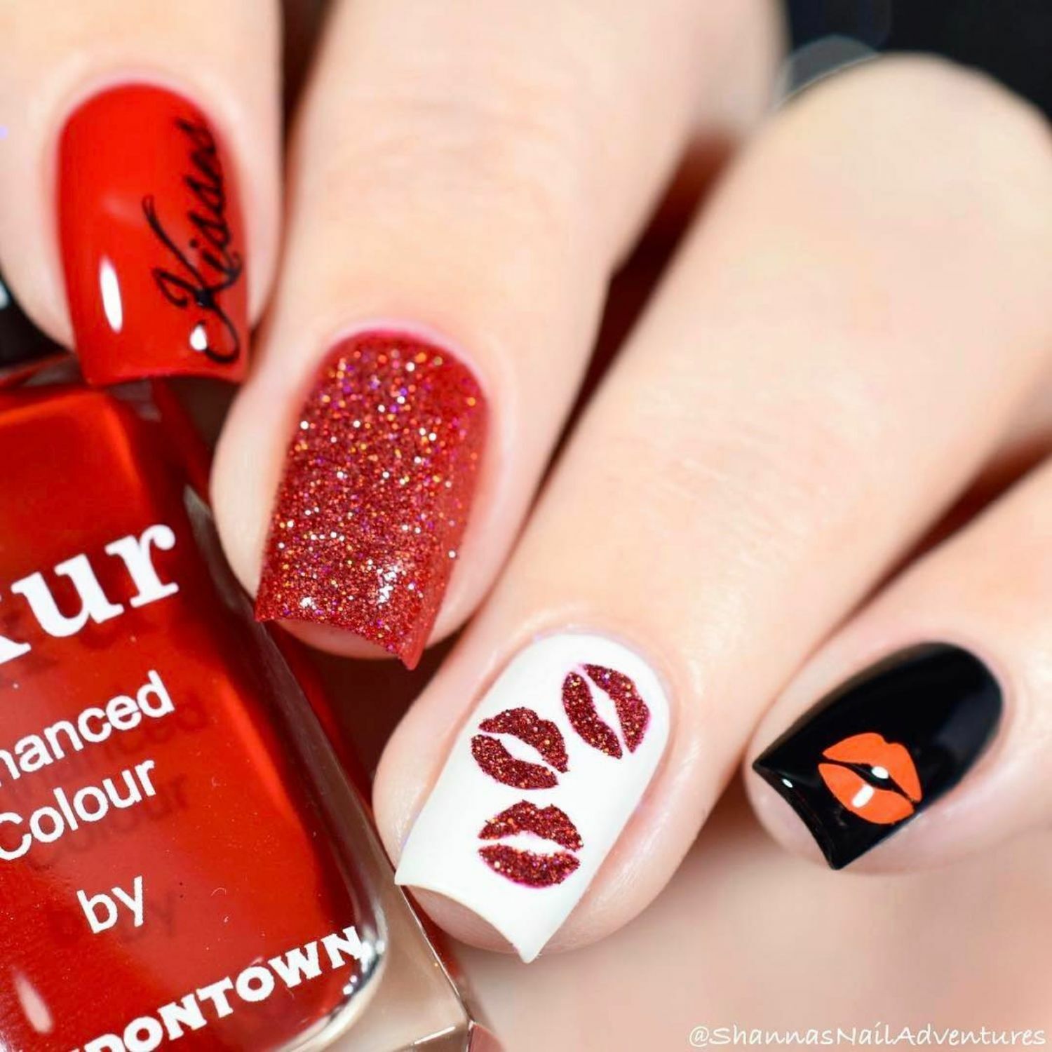 Kisses Stencils for Nails, Valentine’s Day Nail Stickers, Nail Art, Nail Vinyls