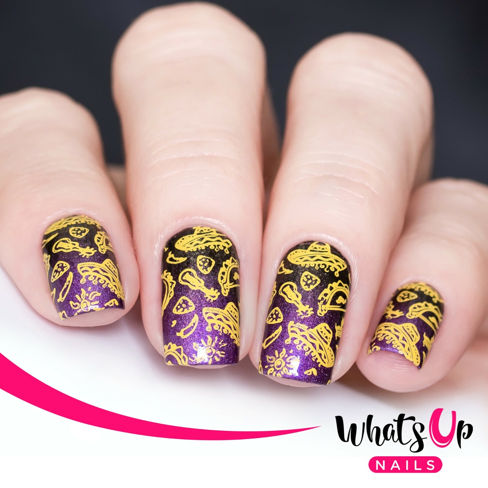 B064 Wakey Wakey, Eggs and Bakey Stamping Plate For Stamped Nail Art Design
