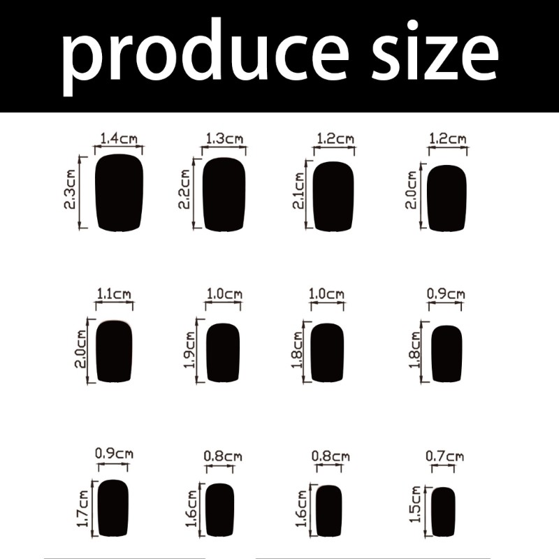 Square Press on Nail Designs French Tip Acrylic Fake Nail Glues on Nail Set Gift