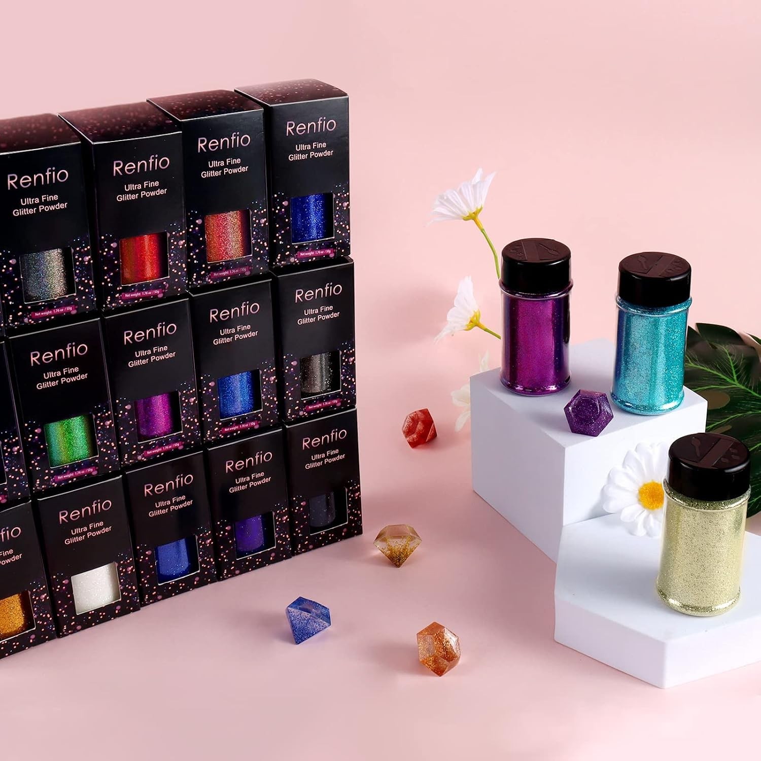 Holographic Ultra Fine Metallic Resin Glitter Powder Fine Glitter Makeup Nail