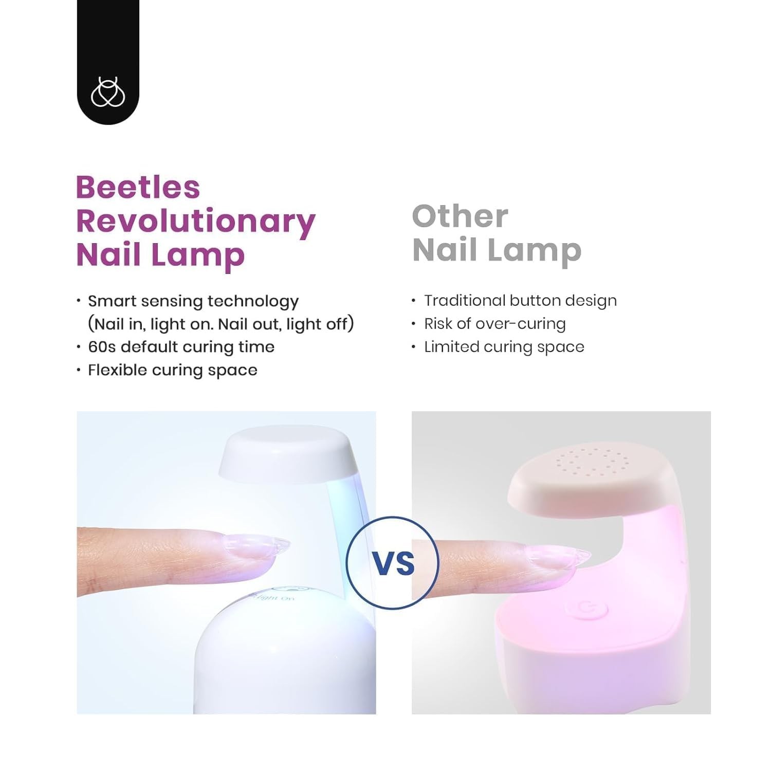 “Beetles Nail Tips 240 Oval Short + UV Lamp + 5in1 Glue 💅 Easy Gel Kit Women “
