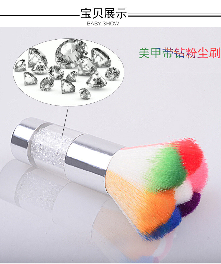 Nail Art Soft Dust Brush Glitter Remover File Dust Cleaning Brushes Accessories