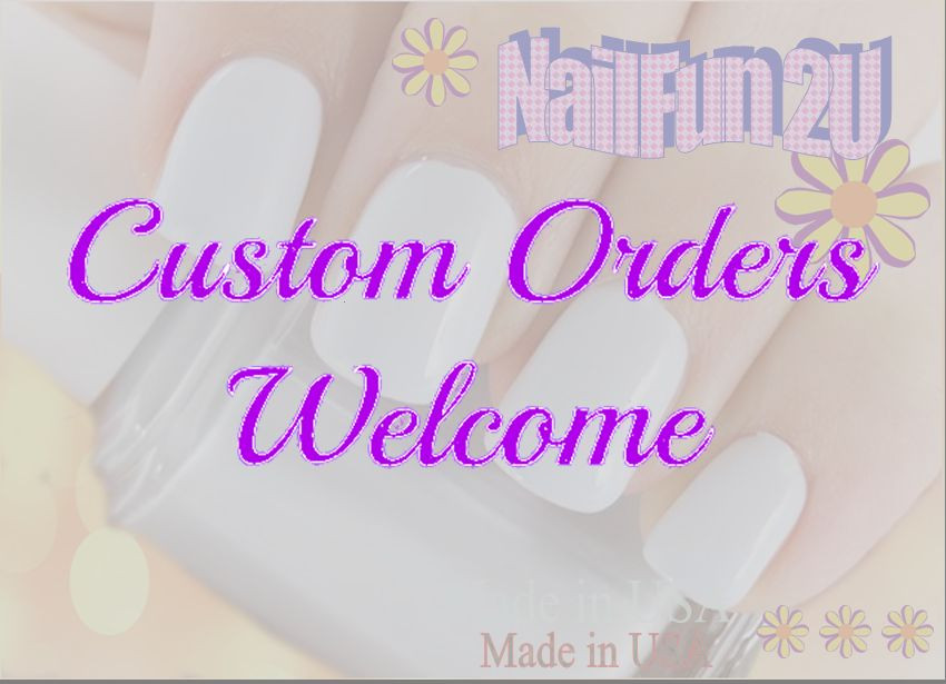 Custom Orders …”Got an idea?” NEW 24pc Nail Art WaterSlide Decals Transfers