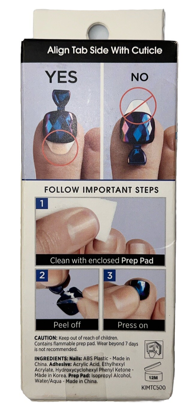 Kiss Impress Press On Pedicure Toenails #84763 Miami Heat (New/Sealed/See Photos