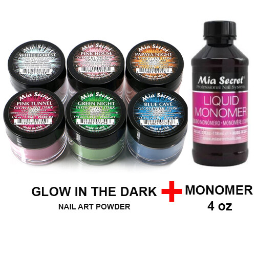 Mia Secret Monomer 4 oz with 6 Colors Set Nail Art Powder Selection (Pick Yours)