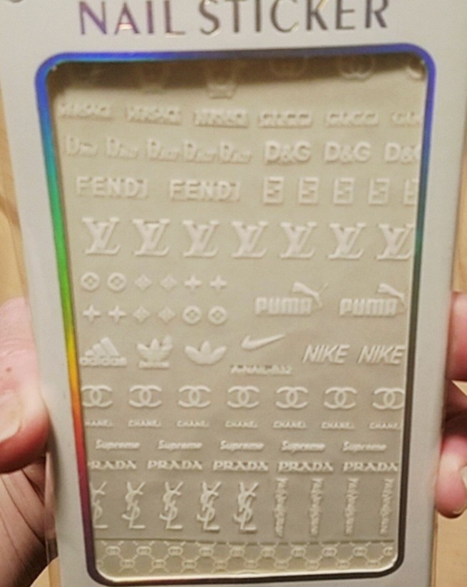 NWT NAIL ART DESIGN SELF-SEAL STICKERS N°112: SOLID WHITE!