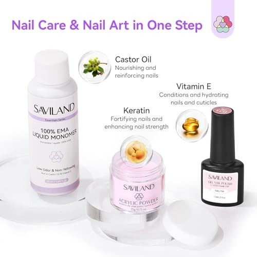 Acrylic Nail Kit for Beginners – All-in-1 Set with EMA Monomer, Nail Drill & UV