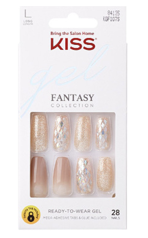 Kiss Gel Fantasy Collection Ready-To-Wear Gel Long Nails, KGF107S