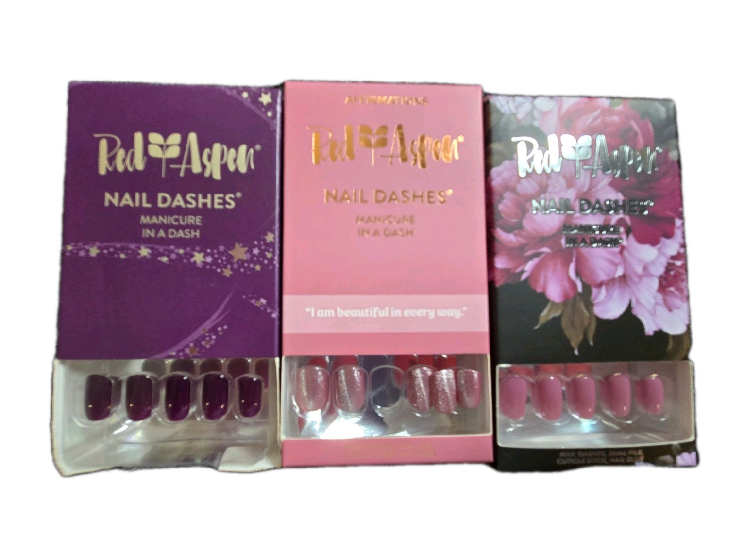 Red Aspen Nail Dashes Short Square It’s Stardust Alex, With Calliope, Kyla Bee