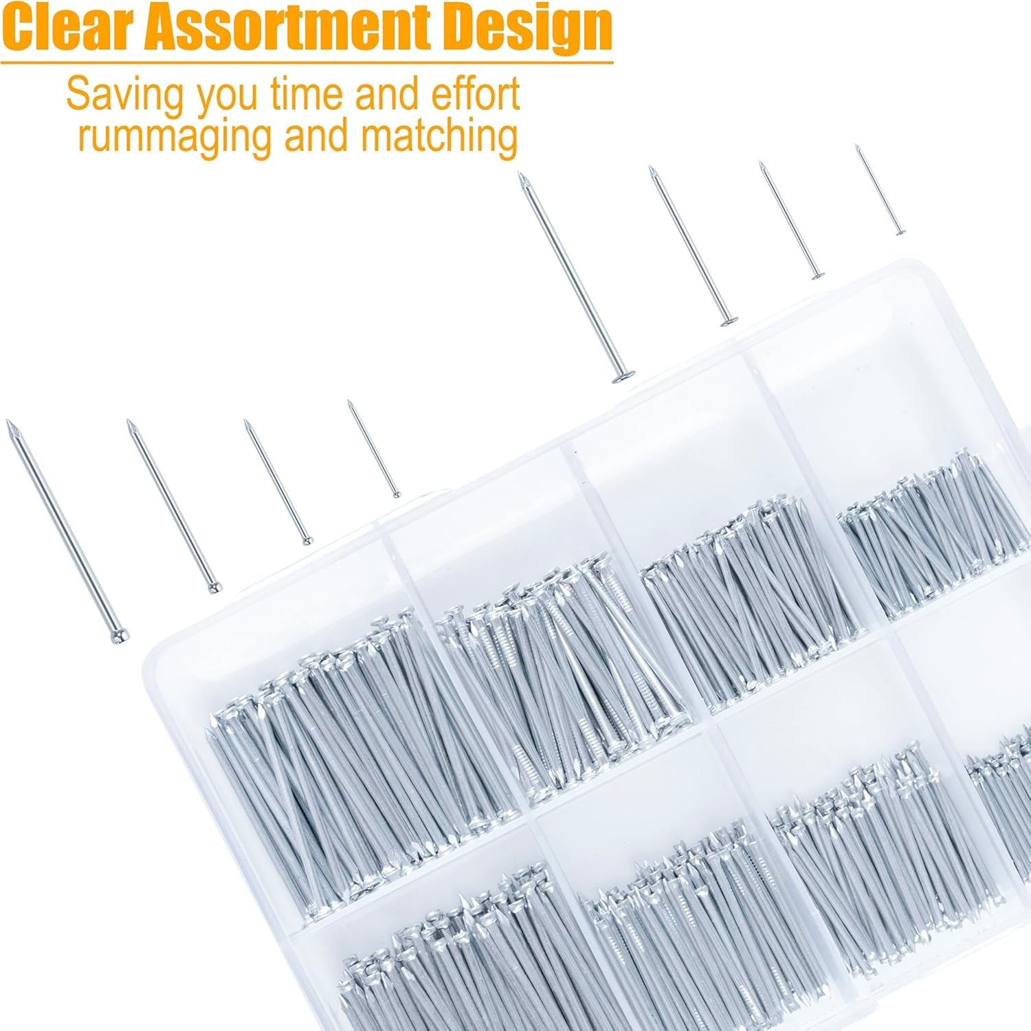 All-in-One 700 Nails & 8oz Hammer Set – Essential Tools for DIY Enthusiasts