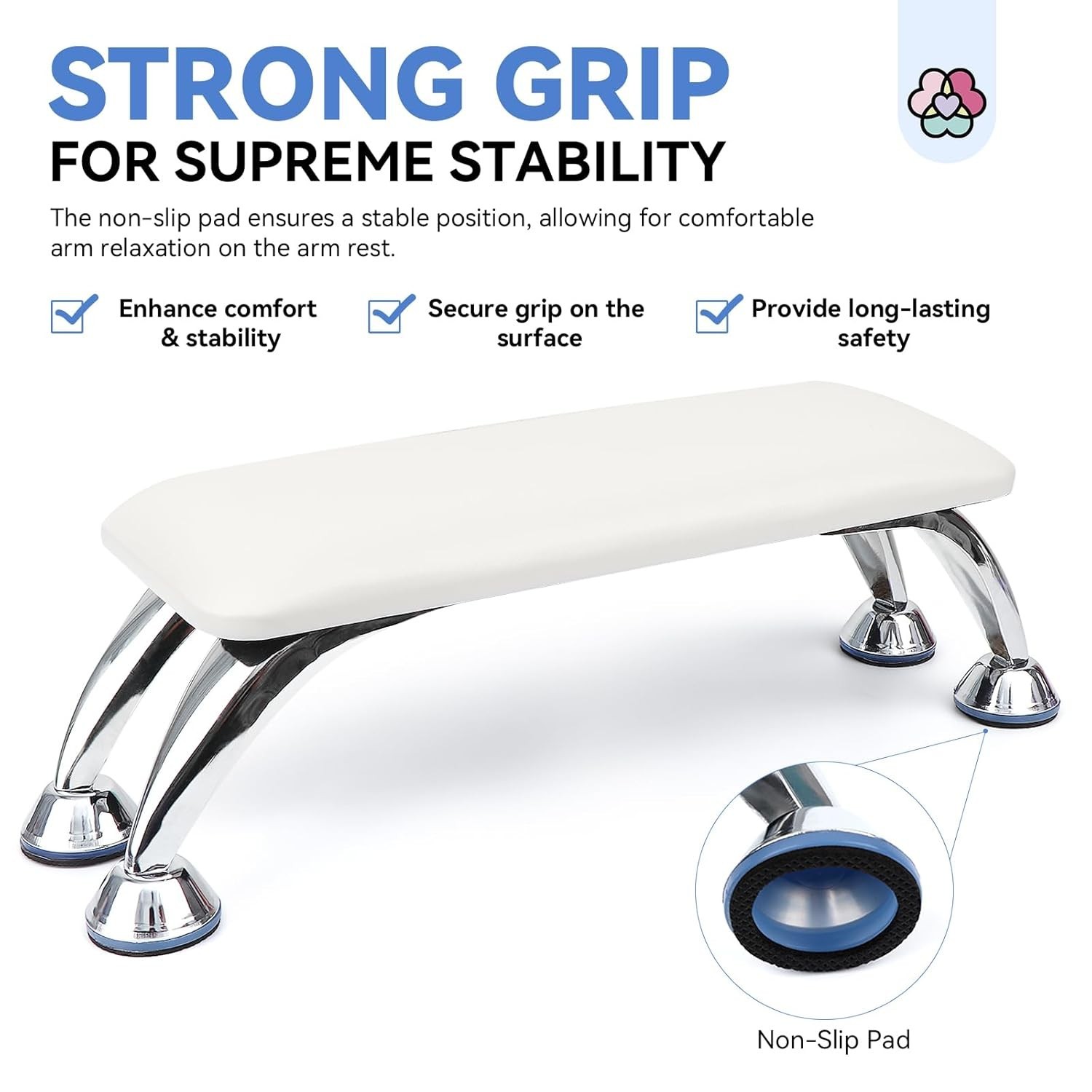 SAVILAND Arm Rest for Nails Tech Professional: 15.7″ Full-Length Nail Arm Rest f