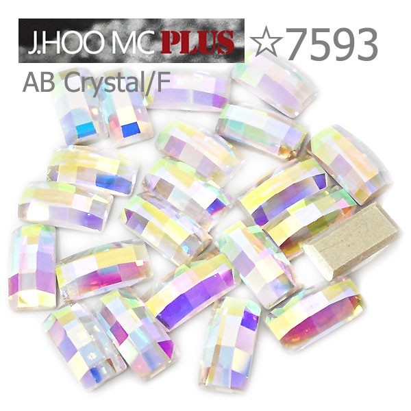 J.HOO Crystal 7593 Curved Baguette Flat Back Rhinestones 8×4mm Nail Art (10pcs)