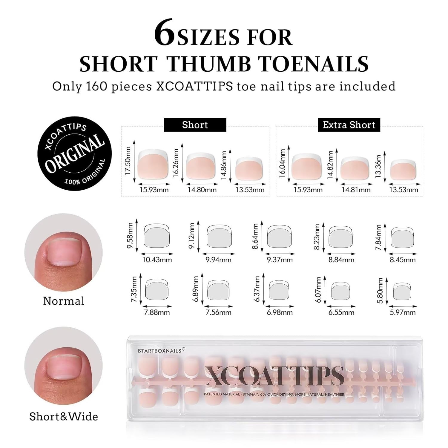 Ultra Fit French Toe Nail Tips – 4X Thick, Lasting Comfort for Every Occasion