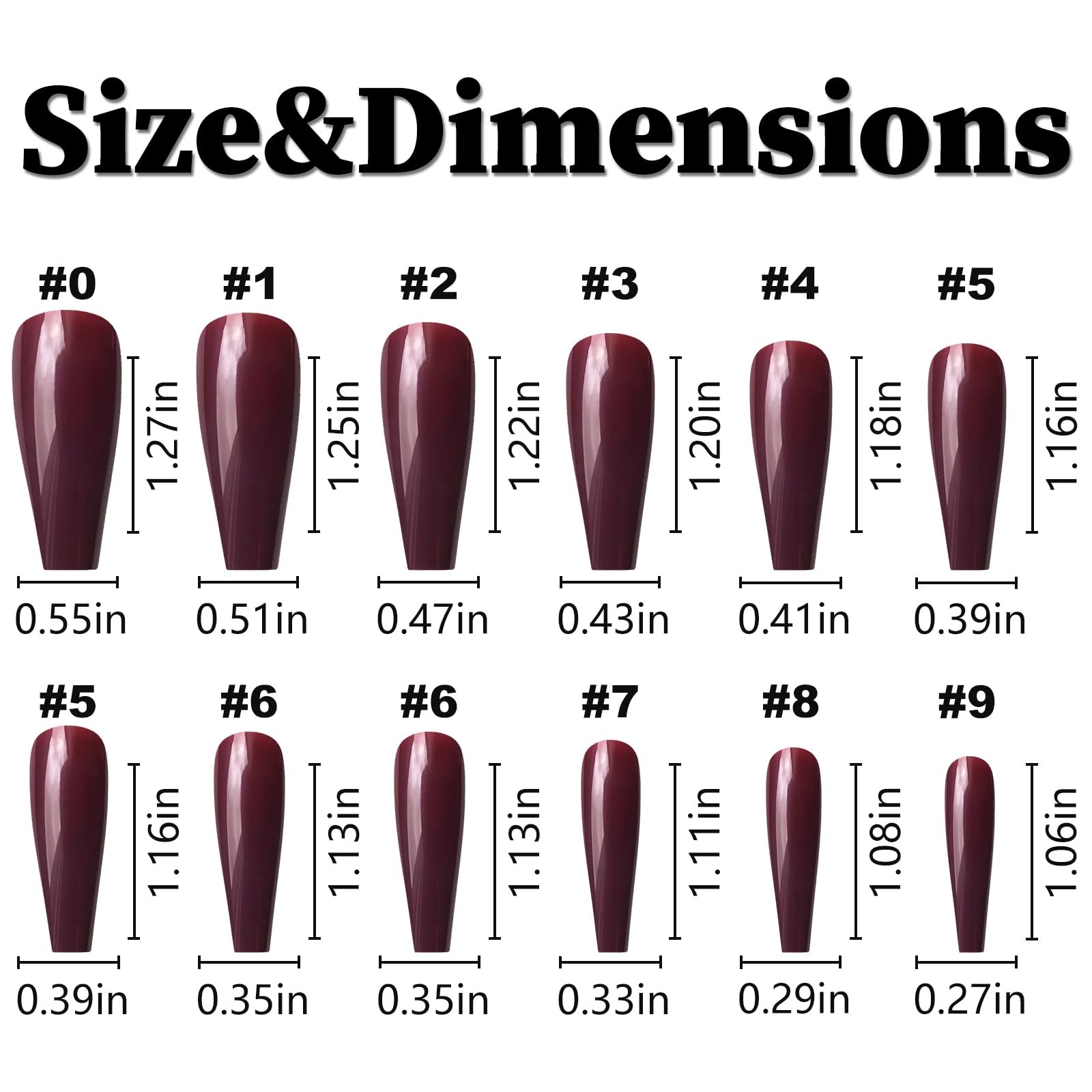 120pc Coffin Press on Nails Medium Length Colored Long Ballerina Fake Nails F…