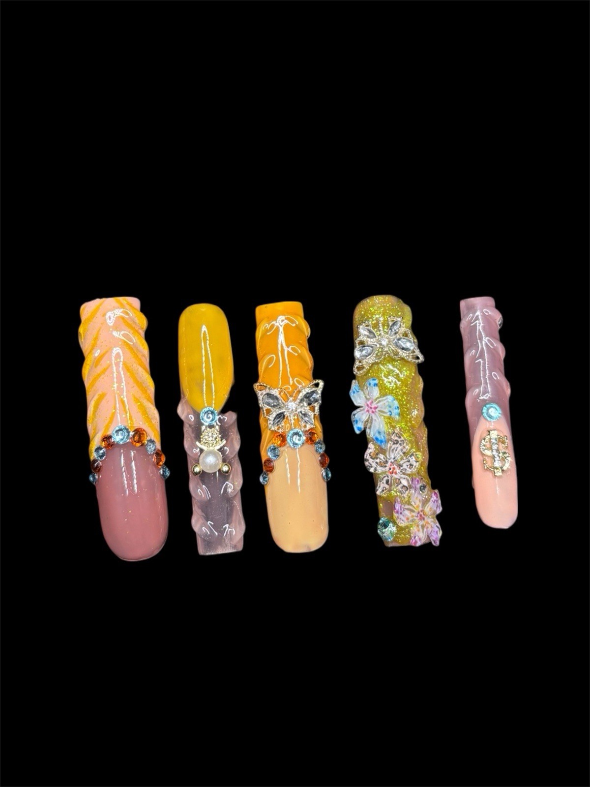 💕 SUNSET SHERBERT (Press On Nail Set)