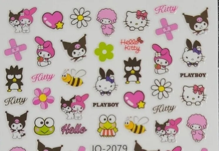 Hello Kitty ,My Melody, Kuromi Nail Art Stickers