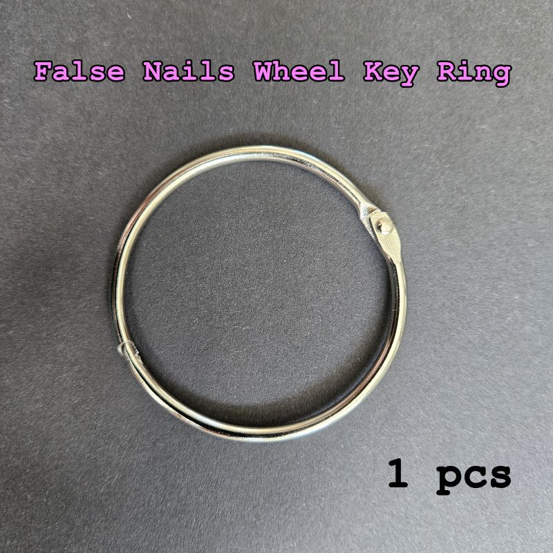 Fake Nail Display Ring Metal Wheel Nail Art Fan Polish Practice Sample Nails Gel