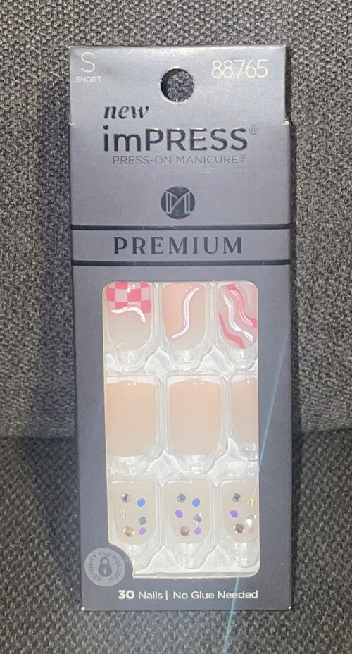 Kiss💅imPress Press-On Manicure Premium “MAGIC SHOP” Short Square 30 Nails