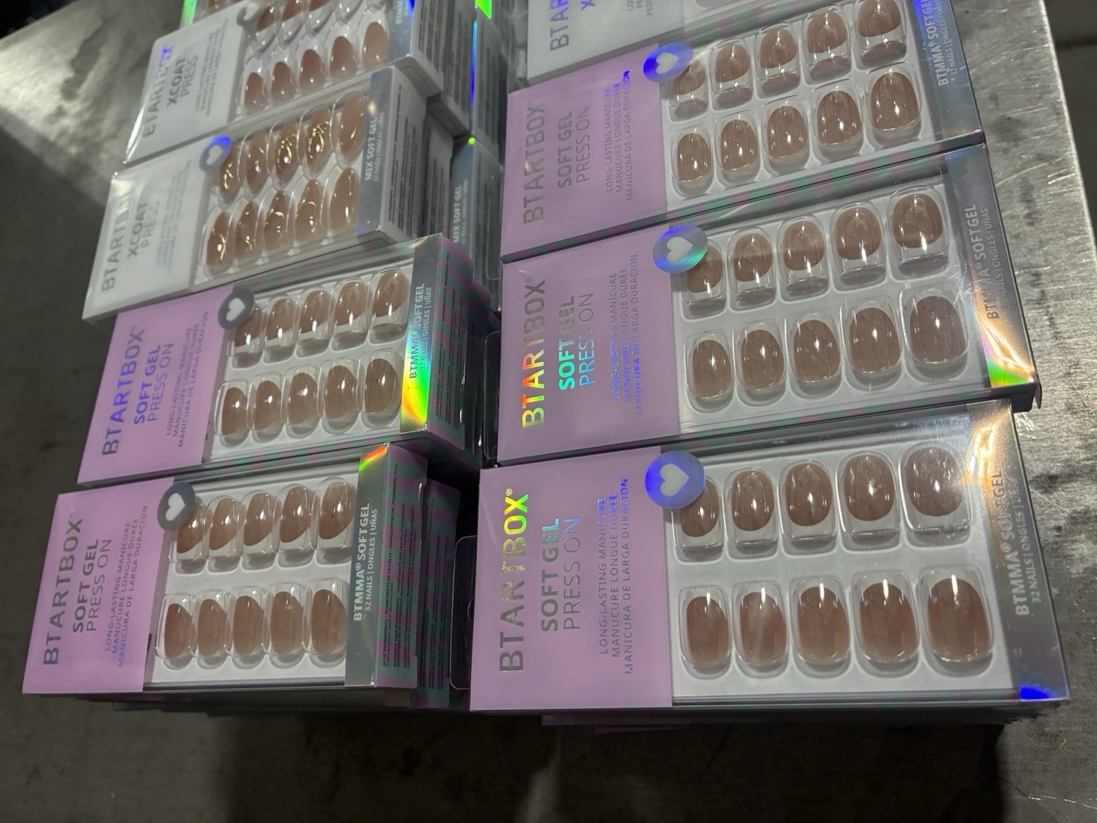 Bulk Order of 75 Units Bartbox Press On Nails. Various Sizes And Colors.