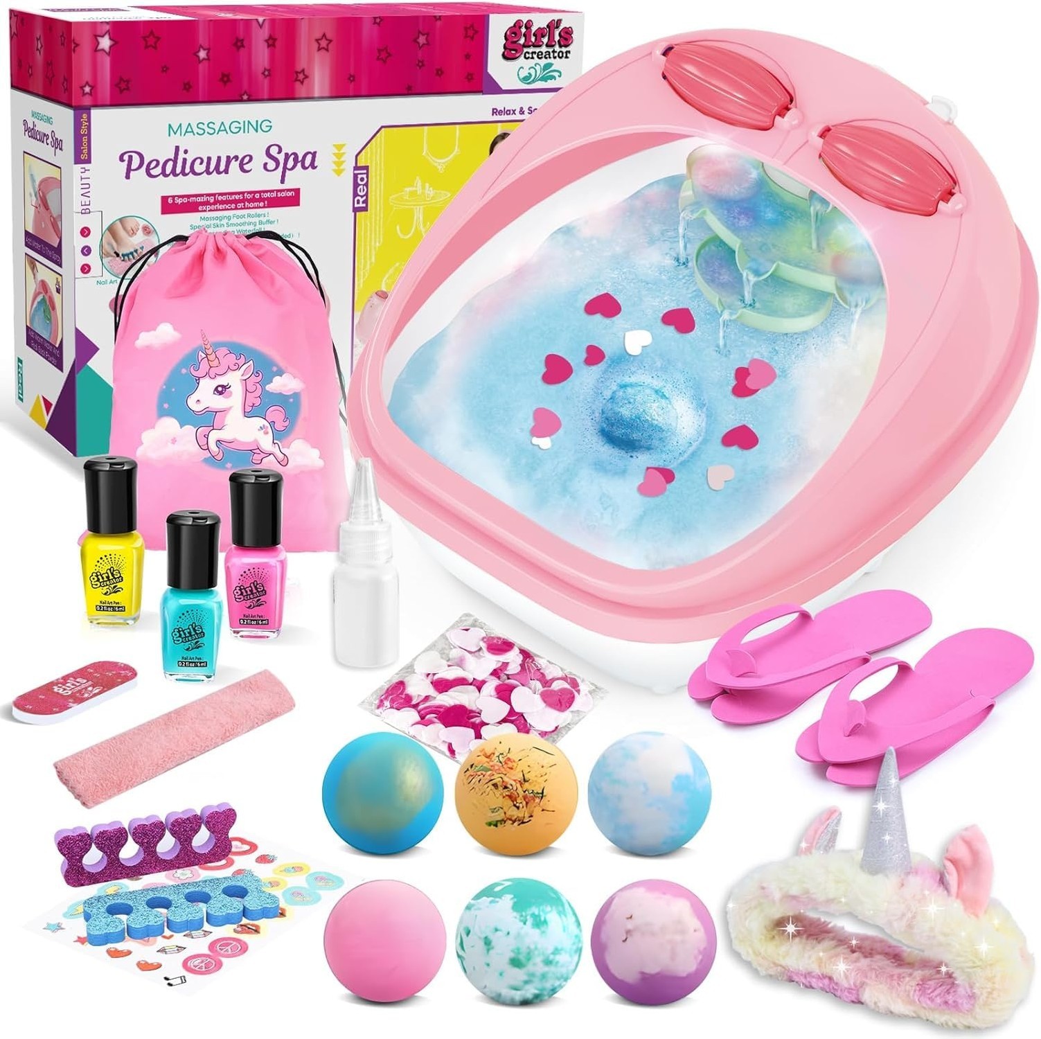 Spa Day Gift Set for Girls, Christmas Birthday Gift Nail Art Salon Sensory Be…