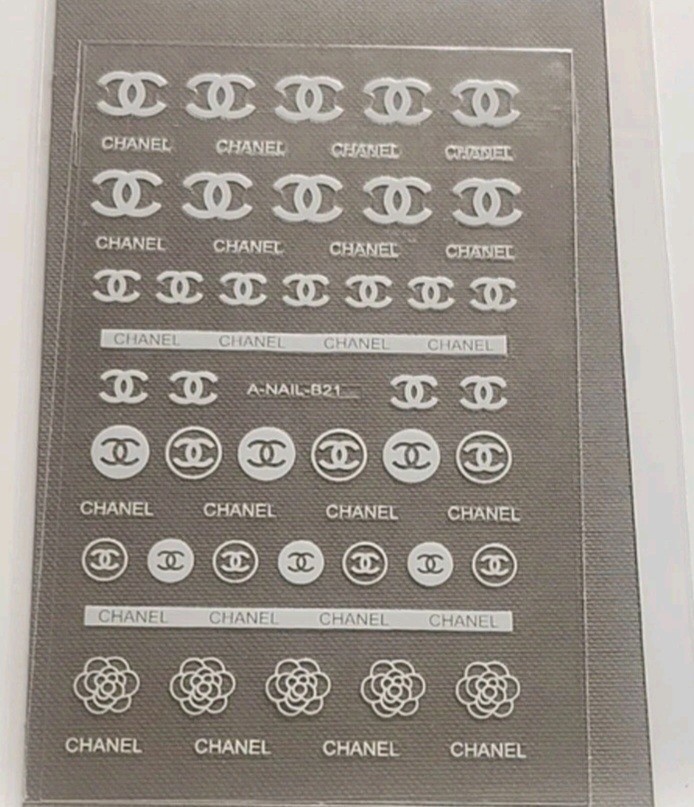 NWT NAIL ART DESIGN SELF-SEAL STICKERS SOLID WHITE N°103!