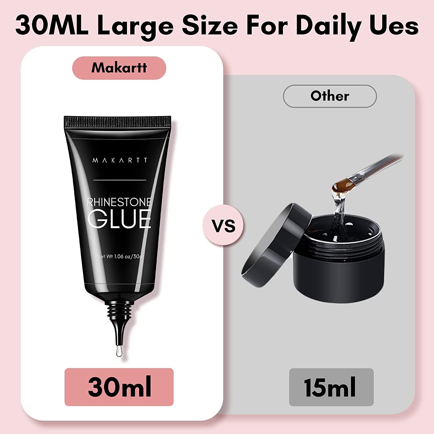 Nail Rhinestone Glue for Nails, Gel Nail Glue for Rhinestones Nails Super Strong
