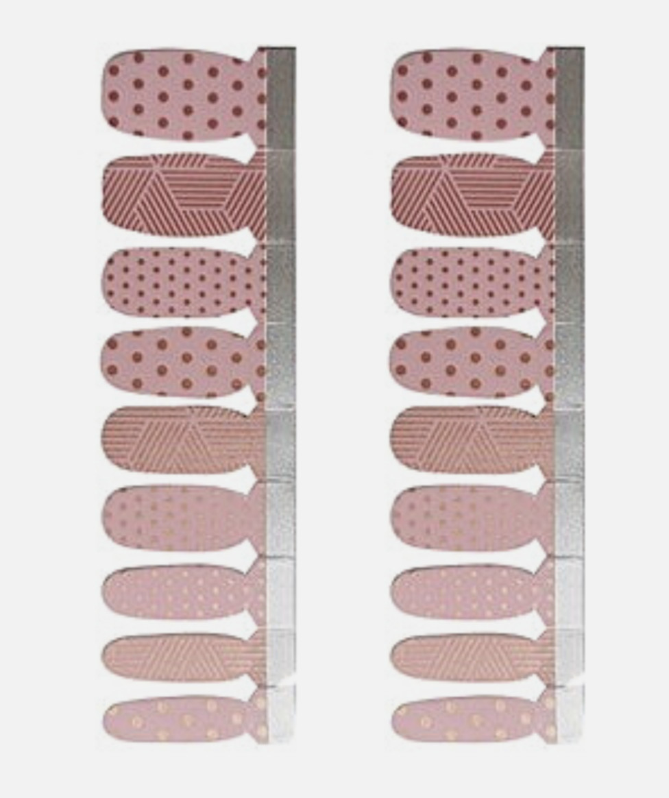 🌟 ✨ 💅 Pink polka dots color nail wraps/real nail polish strips street art