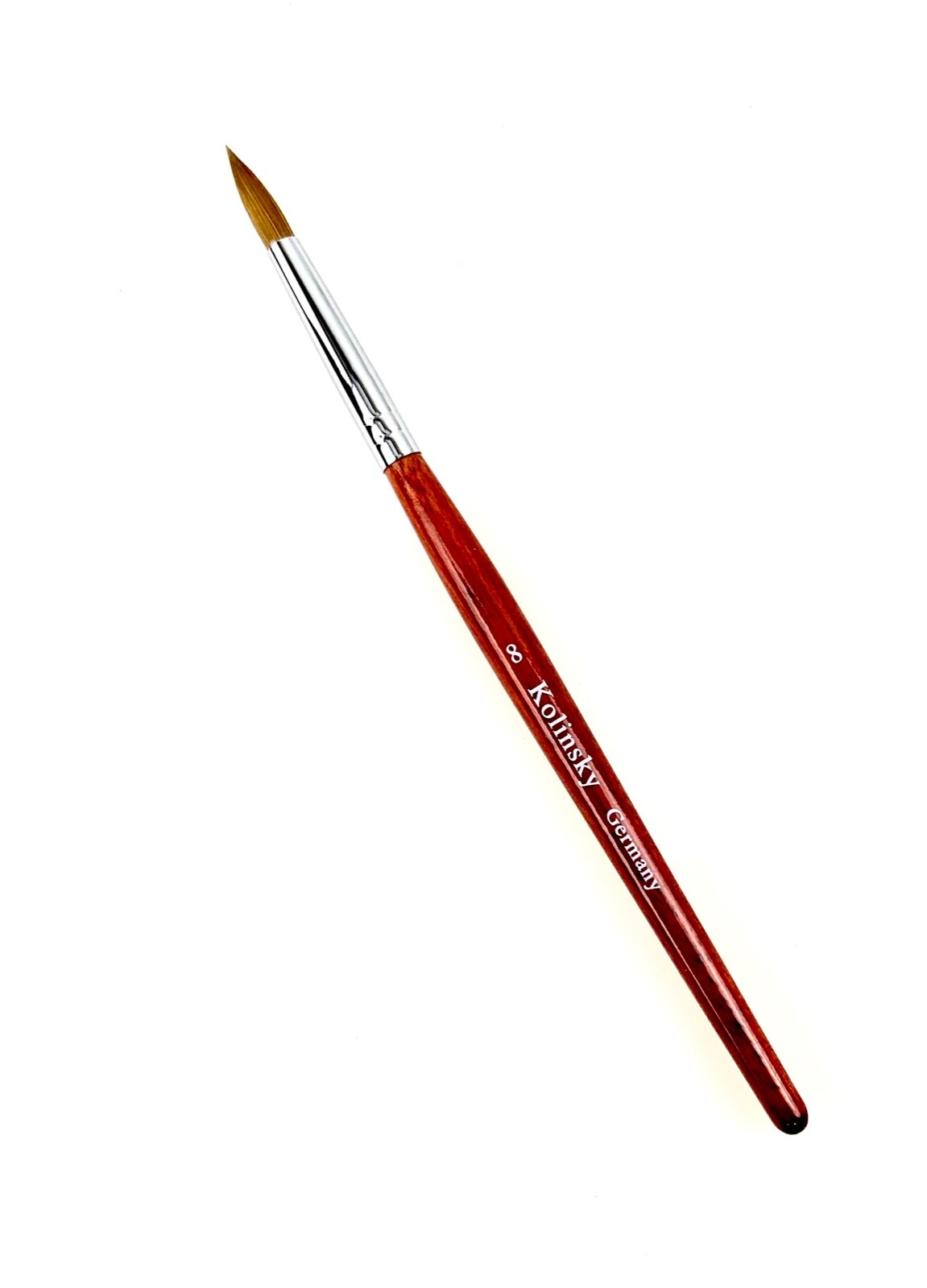 Kolinsky Acrylic Nail Brush Round Wood Handle #8