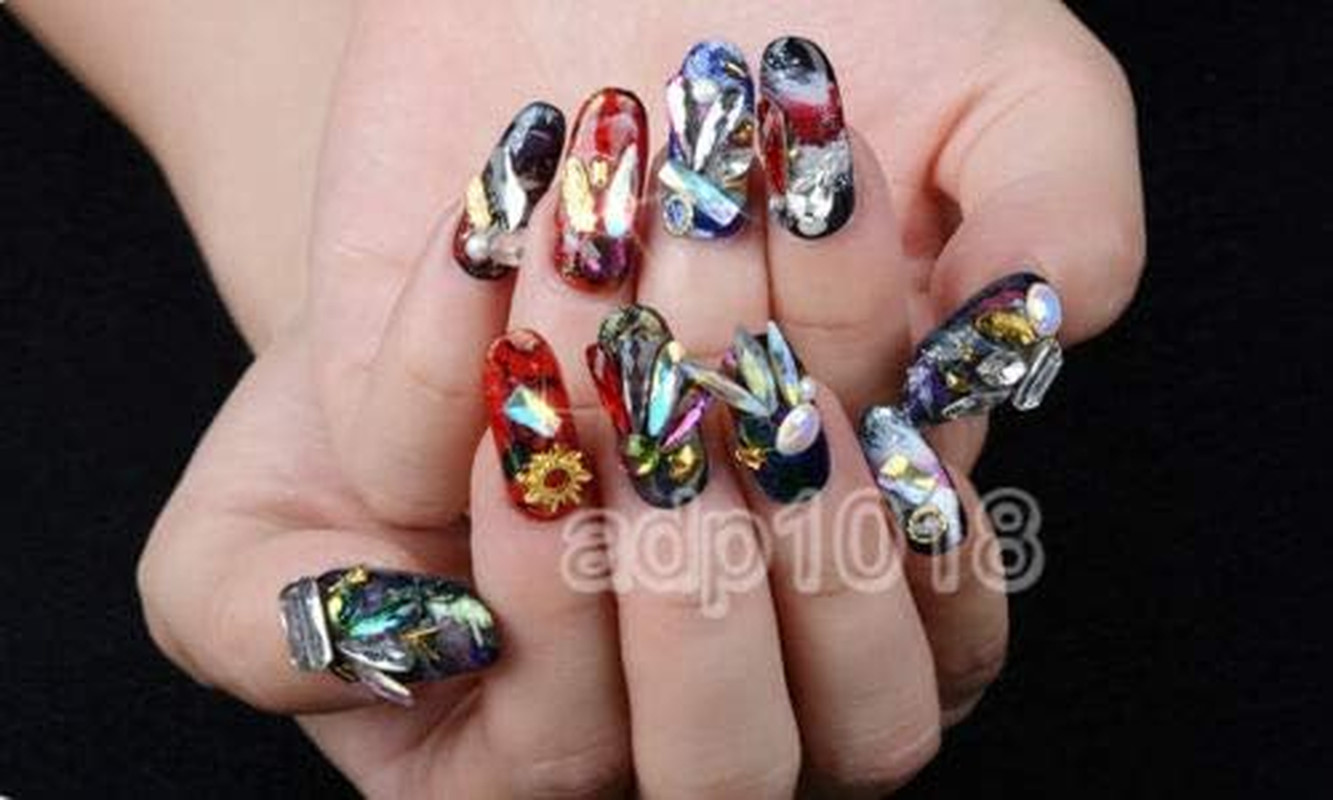 Mixed Shape Flatback Crystal Multi-Shape Rhinestone Nail Art Decoration 100 Pcs