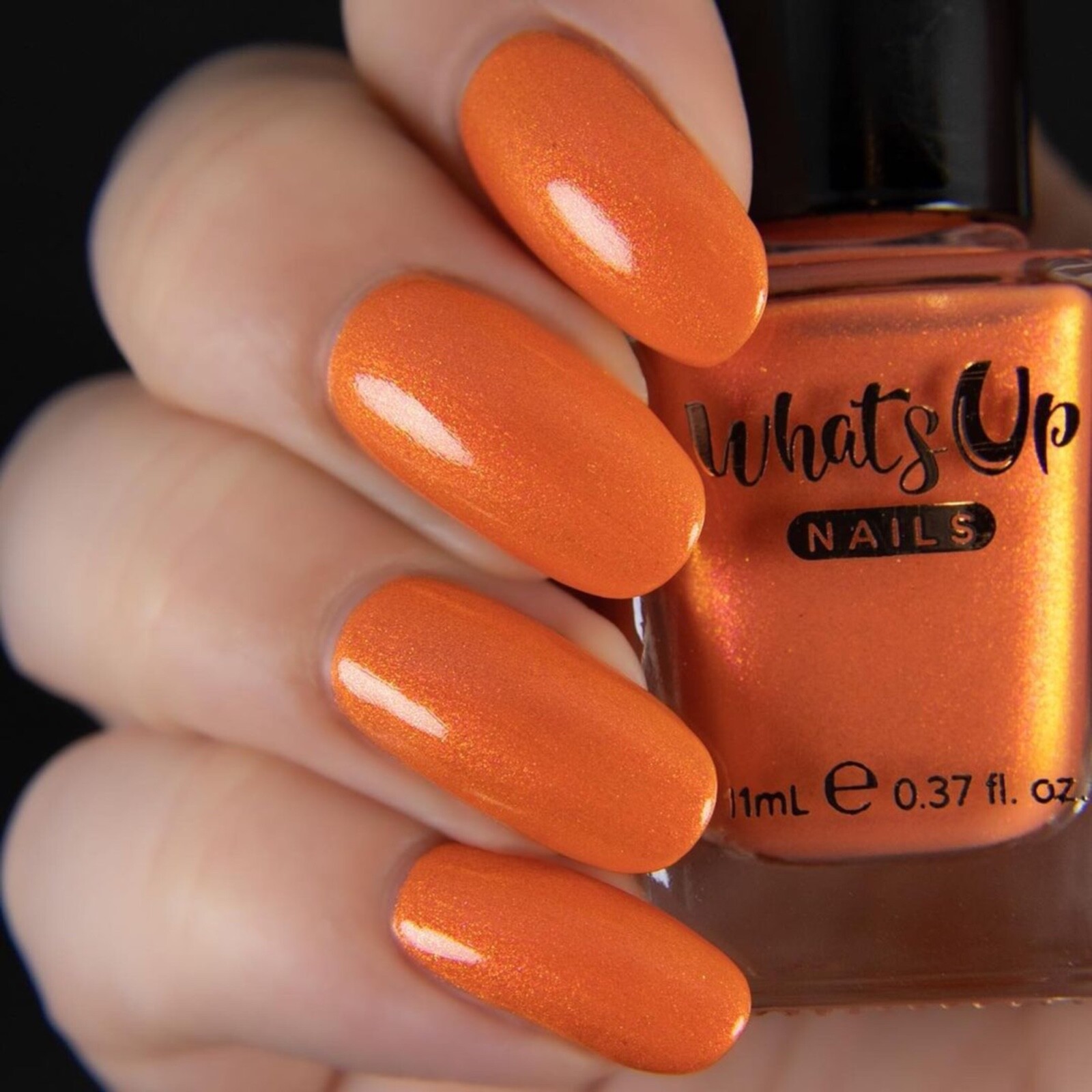 Whats Up Nails – Lush Orangery Regular Polish (Coral with Shimmer), Nail Polish