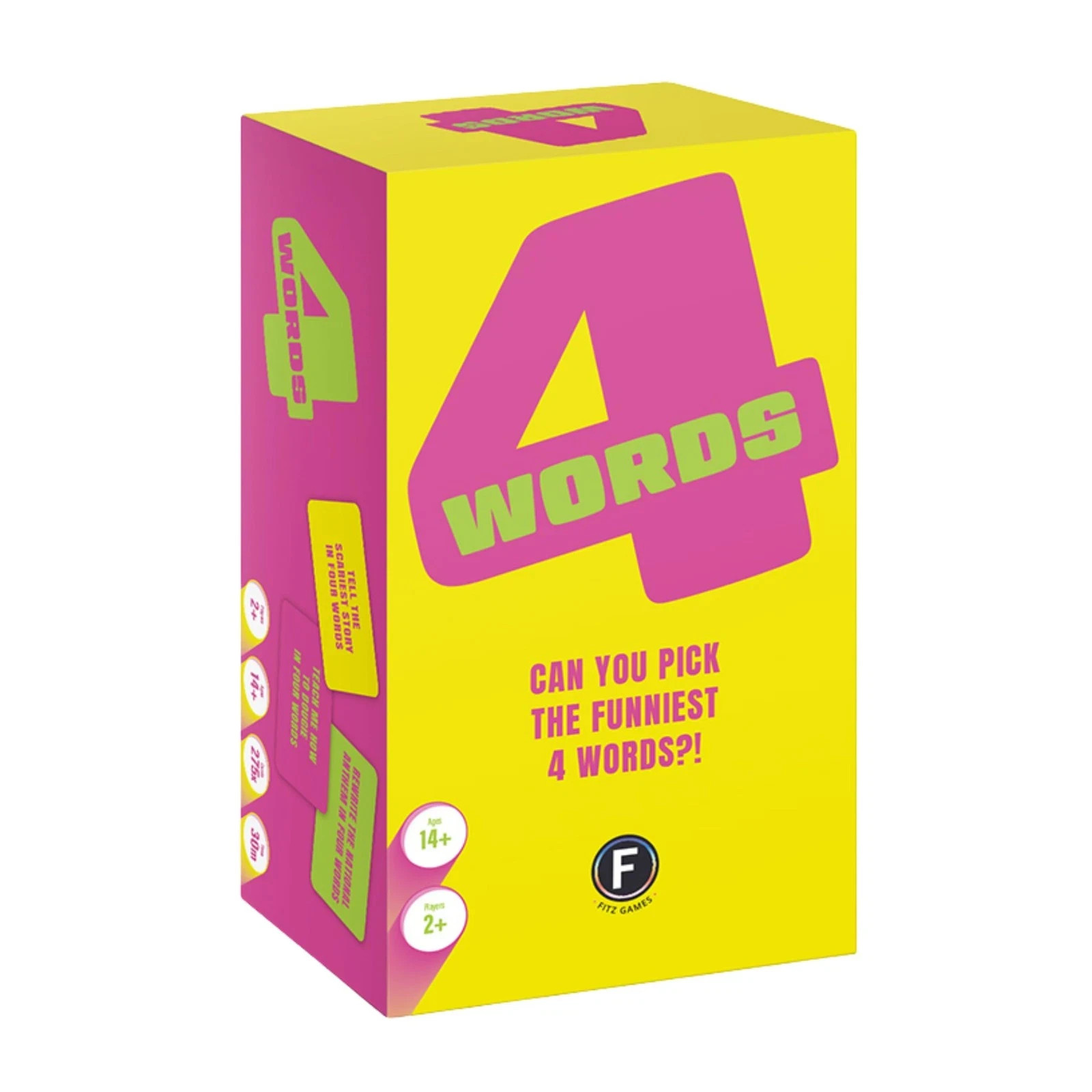 4 Words Party Game – Creative Word Play for 4.3 x 3 x 0.1 inches, Multicolor