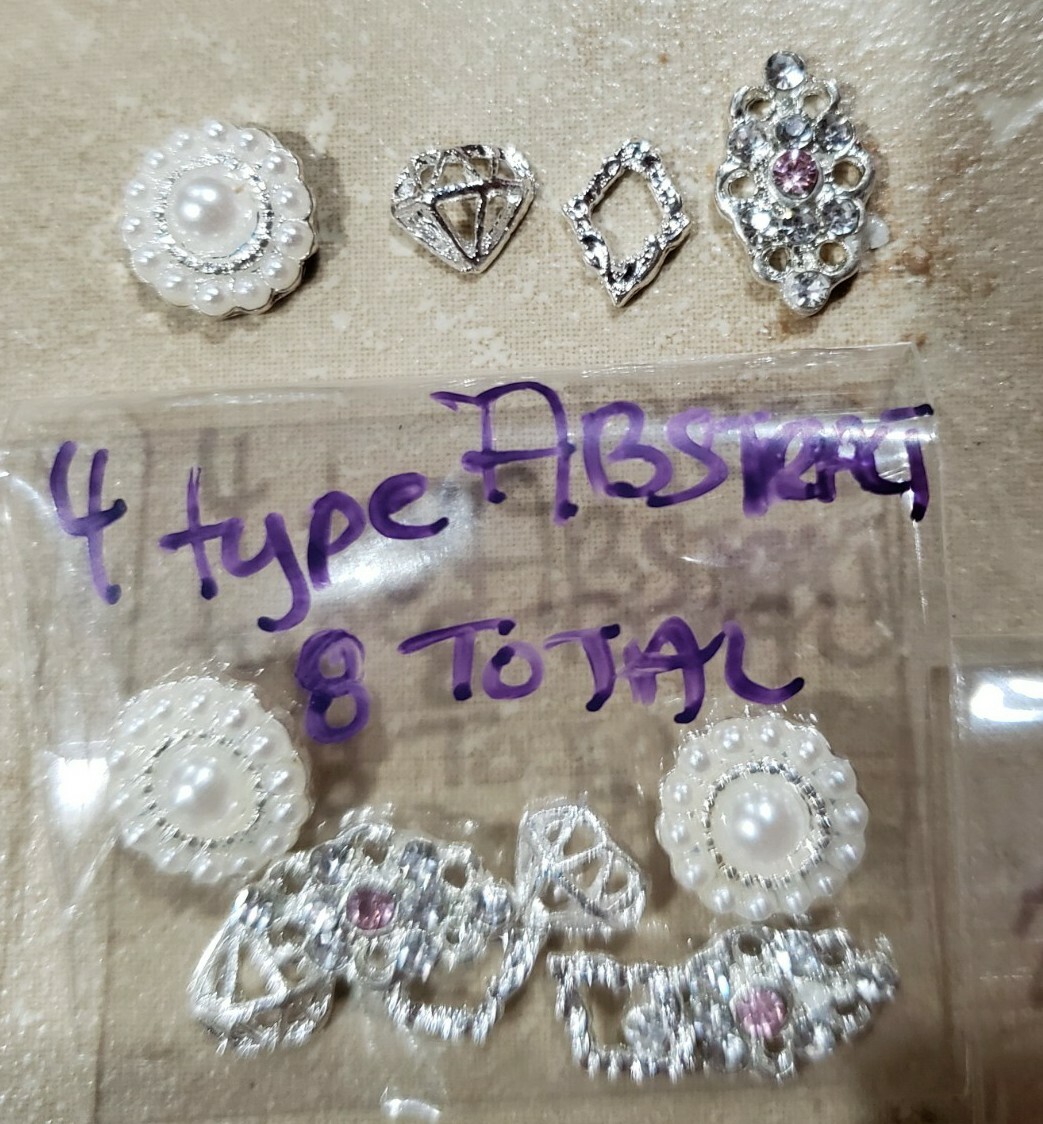 3D Nail Art Charms Rhinestone Jewelry Lot Valentine’s Hearts