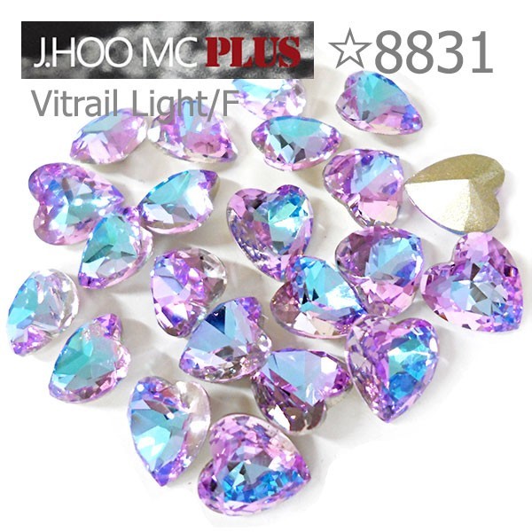 J.HOO Crystal 8831 Antique Heart V-Cut Fancy Rhinestones 8.8x8mm Nail Art 8pcs