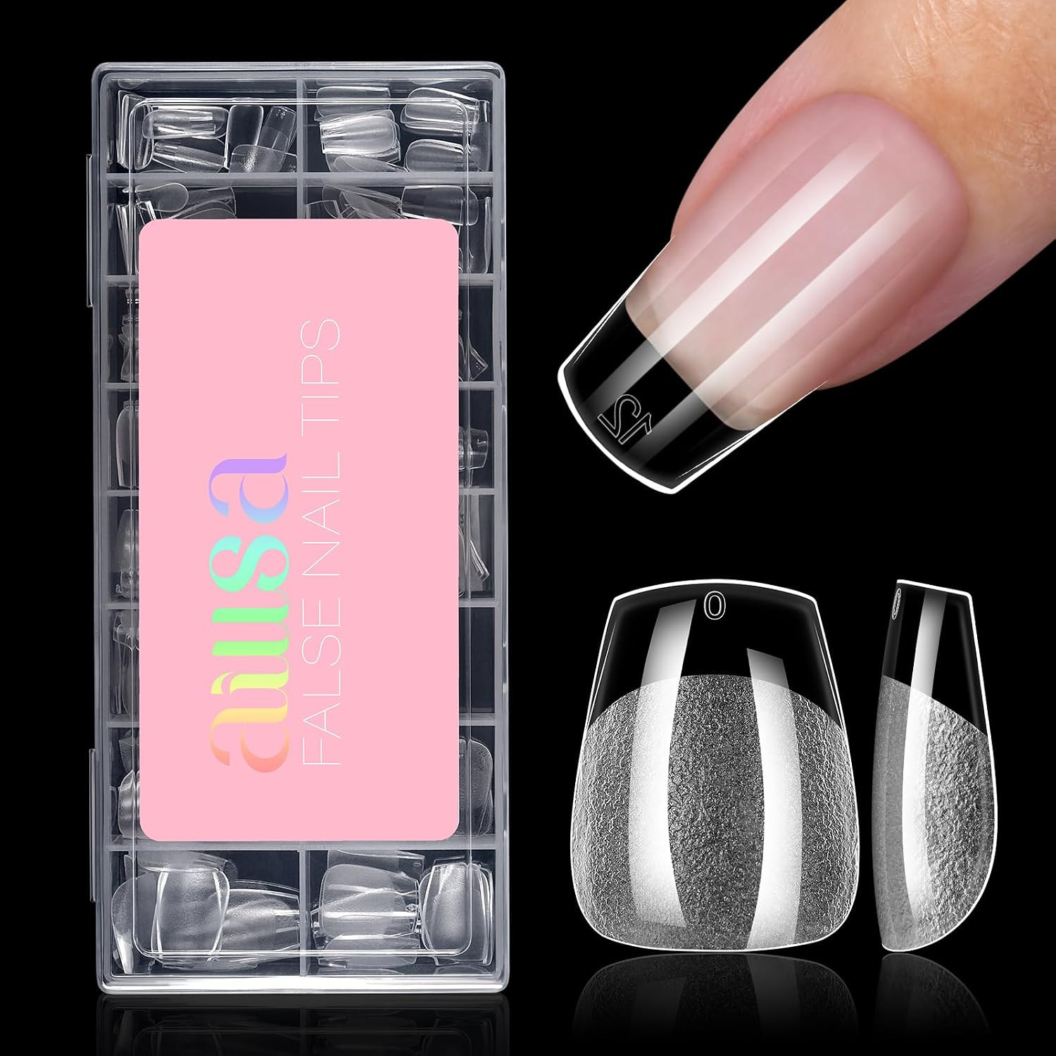 Short Almond Nail Tips – 15 Sizes 120Pcs Half Matte False Nail Tips Pre-Shaped S