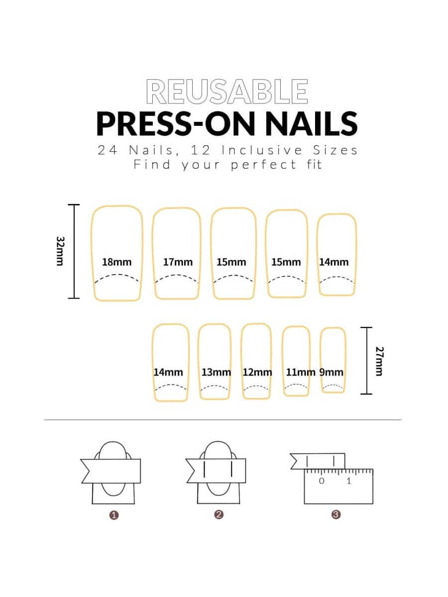 24pcs/set Halloween False Nails Heart, Spiderweb, Bat, Ghost Fake Nails for